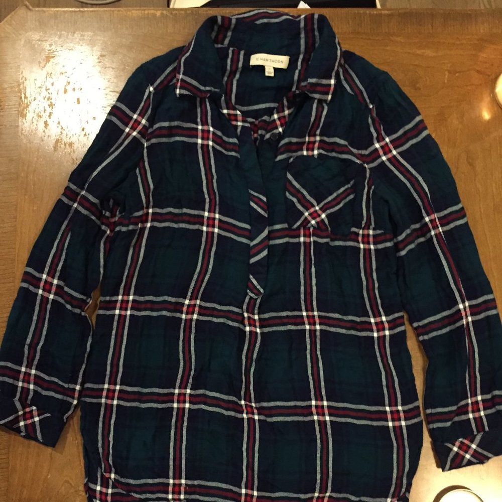 41 Hawthorn Green/Red/White Long Sleeve Flannel